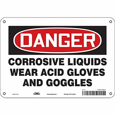 Safety Sign 7 in x 10 in Aluminum