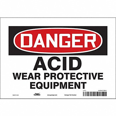 Safety Sign 7 inx10 in Vinyl