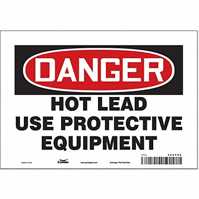 Safety Sign 7 in x 10 in Vinyl