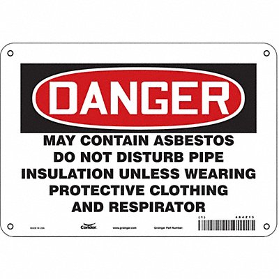 Safety Sign 7 inx10 in Polyethylene