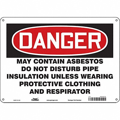 Safety Sign 10 inx14 in Polyethylene