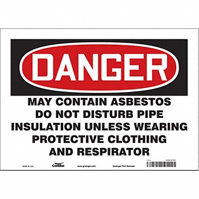 Safety Sign 10 in x 14 in Vinyl