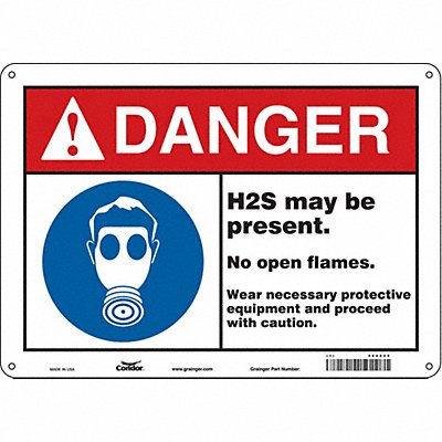 Safety Sign 10 in x 14 in Aluminum