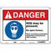 Safety Sign 10 in x 14 in Aluminum