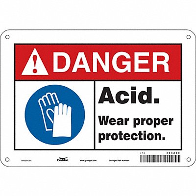 Safety Sign 7 in x 10 in Polyethylene
