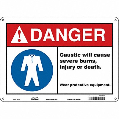 Safety Sign 10 in x 14 in Aluminum