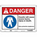 Safety Sign 10 in x 14 in Polyethylene