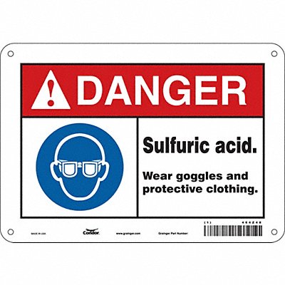 Safety Sign 7 in x 10 in Aluminum