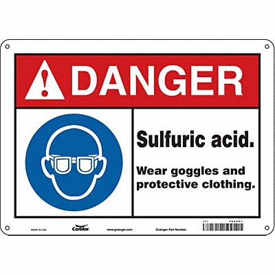 Safety Sign 10 inx14 in Polyethylene