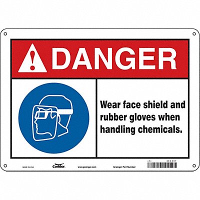 Safety Sign 10 in x 14 in Polyethylene