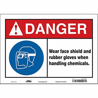 Safety Sign 10 in x 14 in Vinyl