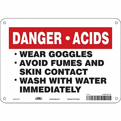 Safety Sign 7 in x 10 in Aluminum