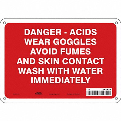 Safety Sign 7 in x 10 in Polyethylene