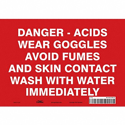 Safety Sign 7 in x 10 in Vinyl
