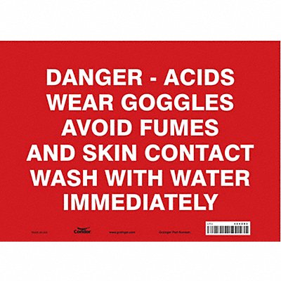 Safety Sign 10 in x 14 in Vinyl
