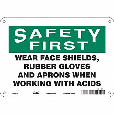 Safety Sign 7 in x 10 in Aluminum