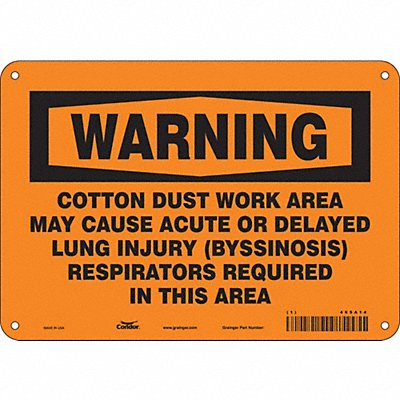 Safety Sign 7 in x 10 in Polyethylene