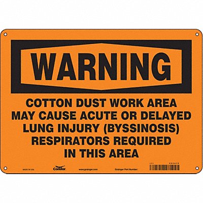 Safety Sign 10 in x 14 in Polyethylene