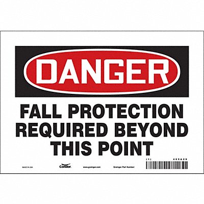 J7712 Safety Sign 7 inx10 in Vinyl