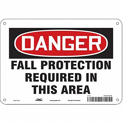 Safety Sign 7 in x 10 in Aluminum