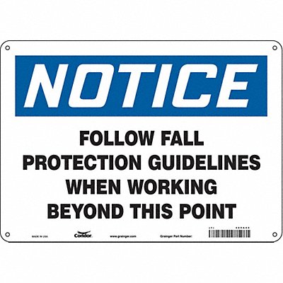 Safety Sign 10 inx14 in Polyethylene