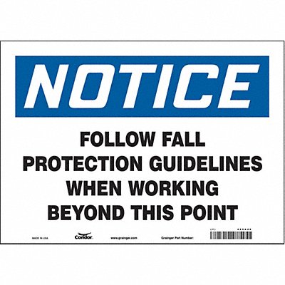 Safety Sign 10 in x 14 in Vinyl