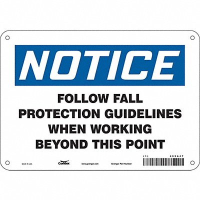 Safety Sign 7 in x 10 in Aluminum
