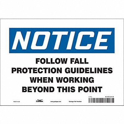 Safety Sign 7 inx10 in Vinyl