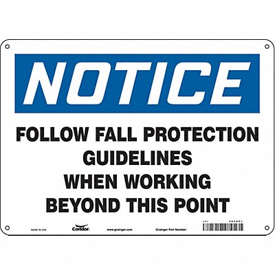 Safety Sign 10 inx14 in Aluminum