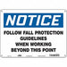 Safety Sign 10 in x 14 in Polyethylene