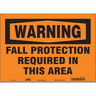 Safety Sign 10 in x 14 in Vinyl