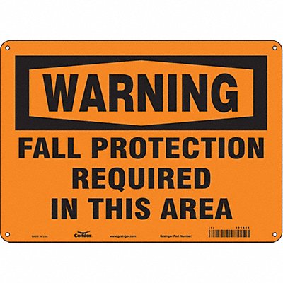 Safety Sign 10 in x 14 in Polyethylene