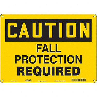 Safety Sign 10 in x 14 in Polyethylene