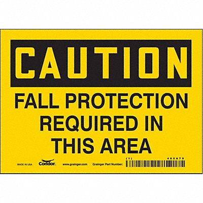 Safety Sign 5 in x 7 in Vinyl
