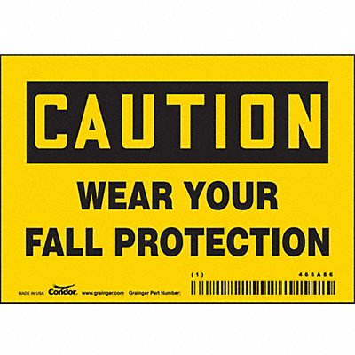 Safety Sign 3.5in x 5in Vinyl