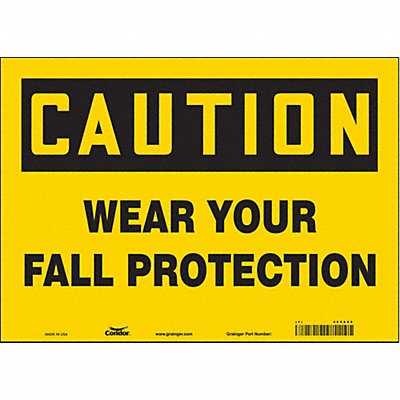 Safety Sign 10 in x 14 in Vinyl