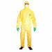 Hooded Coveralls L Yellow PE PK25