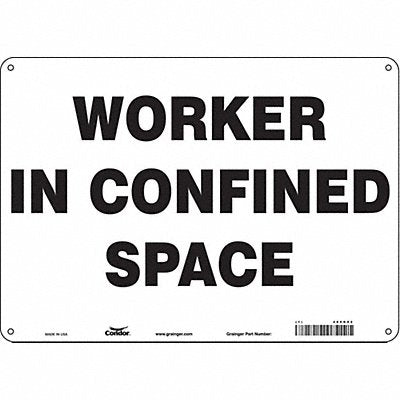 Safety Sign 10 in x 14 in Aluminum