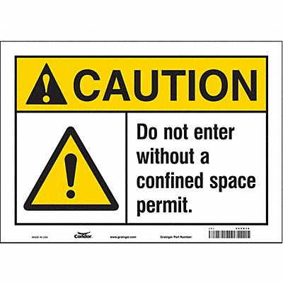 Safety Sign 10 in x 14 in Vinyl