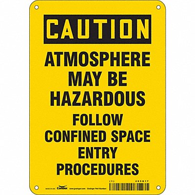 Safety Sign 10 in x 7 in Aluminum