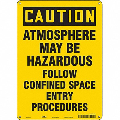 Safety Sign 14 in x 10 in Aluminum