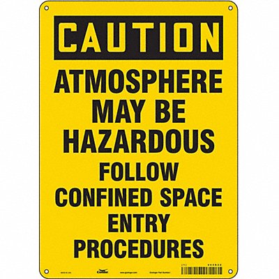 Safety Sign 14 in x 10 in Polyethylene
