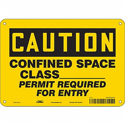 Safety Sign 7 in x 10 in Aluminum