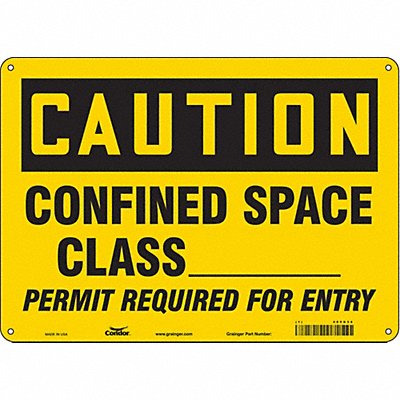 Safety Sign 10 in x 14 in Aluminum