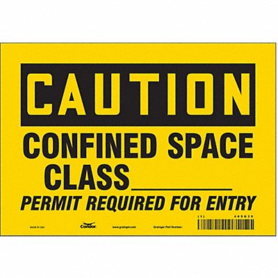 Safety Sign 7 in x 10 in Vinyl