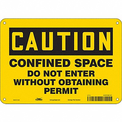 Safety Sign 7 in x 10 in Aluminum