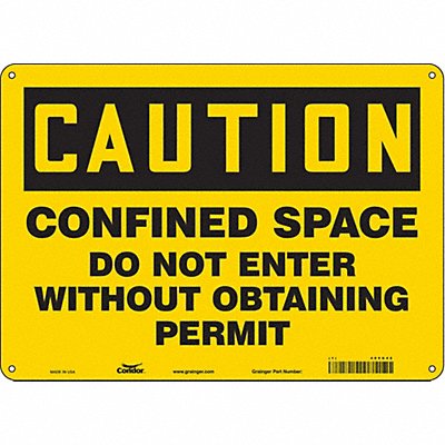 Safety Sign 10 inx14 in Aluminum