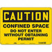 Safety Sign 10 inx14 in Aluminum