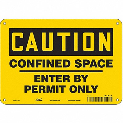 Safety Sign 7 inx10 in Polyethylene