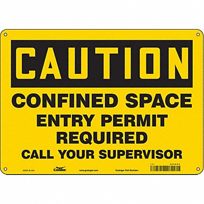 Safety Sign 10 inx14 in Polyethylene